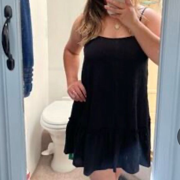 SHEIN Curve Dress Black Drop Waist Flounce Hem EZwear Size 4X NEW - Picture 2 of 10